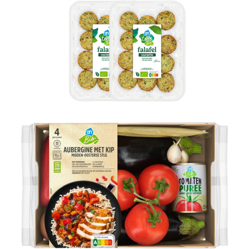 AH Biologisch Aubergine met Falafel Verspakket