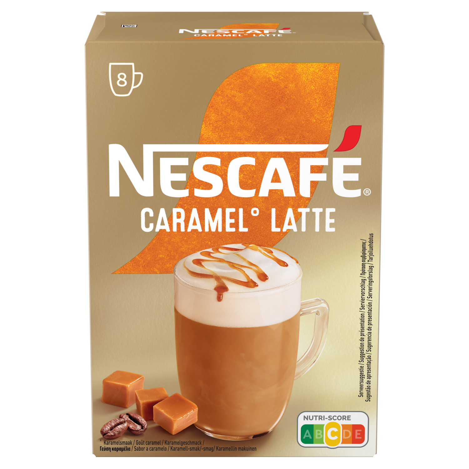 Nescafé Gold Caramel Latte Oploskoffie 6 x 8 Zakjes