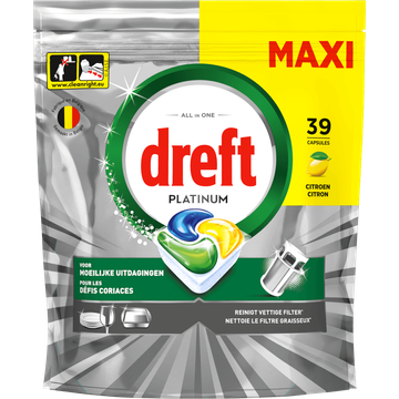 Dreft Platinum Citroen Vaatwascapsules 39 X
