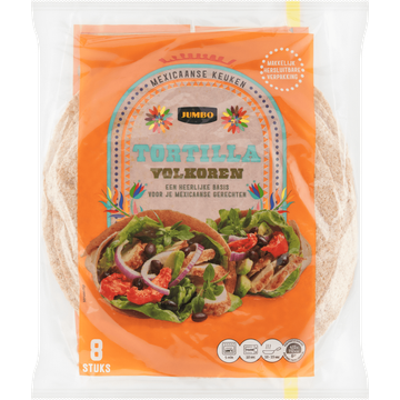 Jumbo Tortilla Volkoren 8 Stuks