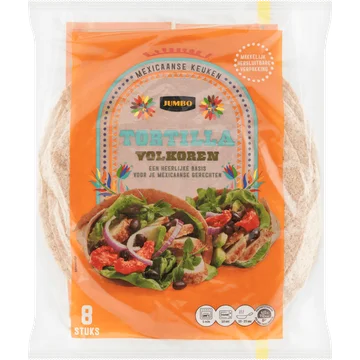 Jumbo Tortilla Volkoren 8 Stuks