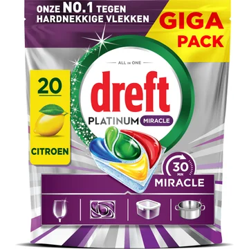 Dreft Platinum Miracle All In One, 20X