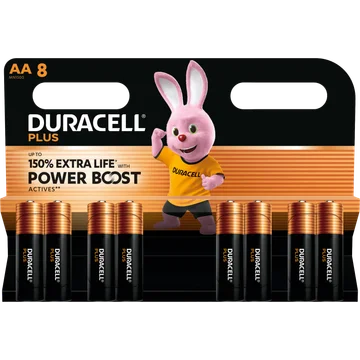 Duracell Plus Power Boost AAA 8 Stuks