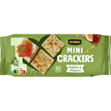Jumbo Mini Crackers Olijfolie & Oregano 8 x 5 Stuks