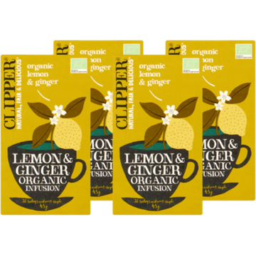Clipper Bio  Lemon & Ginger Organic Infusion 4 x 20 Stuks