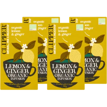 Clipper Bio  Lemon & Ginger Organic Infusion 4 x 20 Stuks