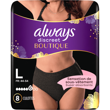Always Discreet Boutique Zwart Broekjes Voor Urineverlies