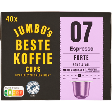Jumbo's Espresso Forte Koffiecups 40 Stuks