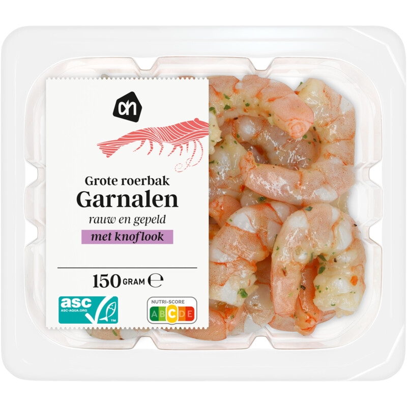 AH Grote roerbak garnalen knoflook