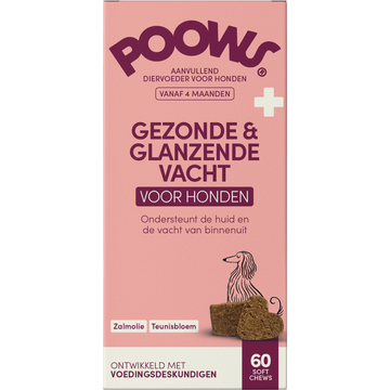 Poows Gezonde & Glanzende Vacht voor Honden 60 Soft Chews