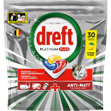 Dreft Platinum Plus, Citroen, Vaatwascapsules 30 X