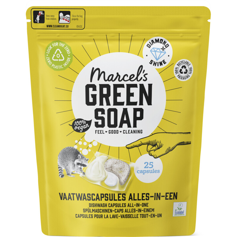 Marcel's Green Soap Vaatwascapsules Alles-in-Een 25 Stuks
