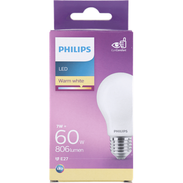 Philips LED Lamp Mat - 60 W - E27 - warmwit licht