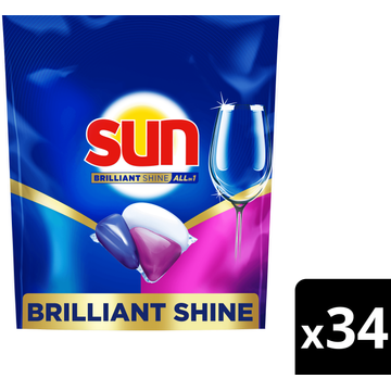 Sun Brilliant Shine Vaatwascapsules All-in 1 34 capsules