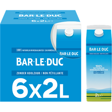 Bar‑le‑Duc Natuurlijk Mineraalwater Zonder Koolzuur  6 x 2 L 