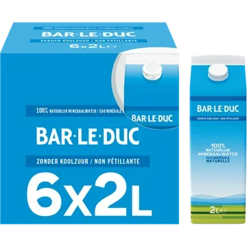Bar‑le‑Duc Natuurlijk Mineraalwater Zonder Koolzuur  6 x 2 L 