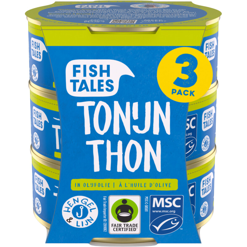 Fish Tales Skipjack tonijn in olijfolie 3-pack