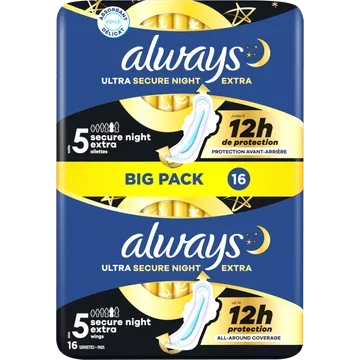 Always Ultra  Maandverbanden Secure Night Extra (maat 5)