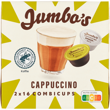 Jumbo's Cappuccino Dolce Gusto Compatible Koffiecups 2 x 16 Stuks