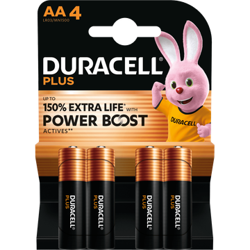 Duracell Plus AA 4 Stuks