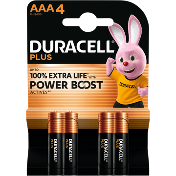 Duracell Plus AAA 4 Stuks