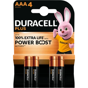 Duracell Plus AAA 4 Stuks