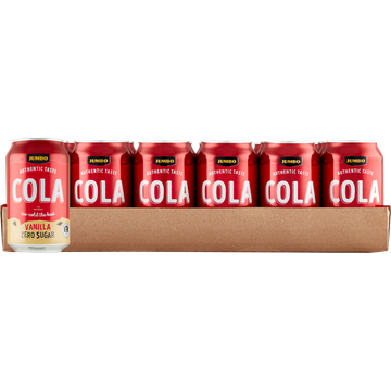 Jumbo Cola Vanilla Flavour Zero Sugar Blik 24 x 330 ml