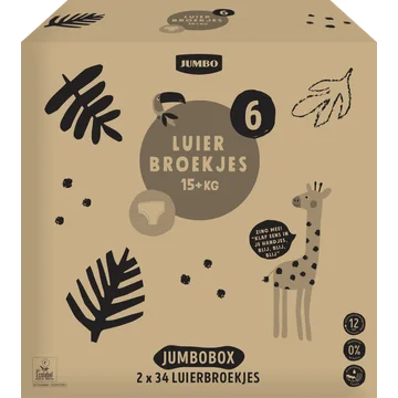 Jumbo Luierbroekjes Maat 6 15+ kg Voordeelverpakking 2 x 34 Stuks