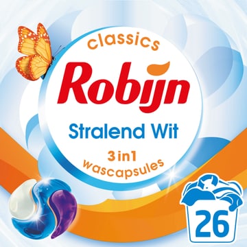 Robijn Classics 3-in-1 Wascapsules Stralend Wit 26 wasbeurten