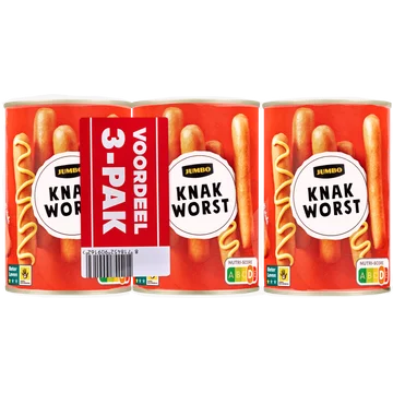 Jumbo Knakworst 3 x 10 Stuks