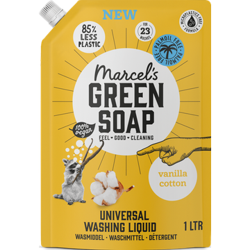 Marcel's Green Soap universeel wasmiddel Vanille & Katoen navulling - 23 Wasbeurten