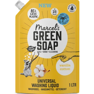 Marcel's Green Soap universeel wasmiddel Vanille & Katoen navulling - 23 Wasbeurten
