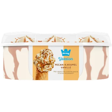 Hertog IJssalon Ijs Pecan-Karamel Vanille 825 ml