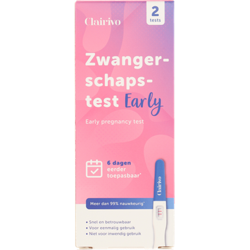 Clairivo Early Zwangerschapstest, 2 stuks