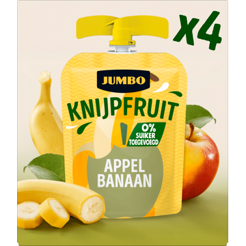 Jumbo Knijpfruit Appel Banaan 4 x 90 g
