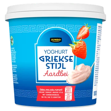 Jumbo Yoghurt Griekse Stijl Aardbei 1 kg