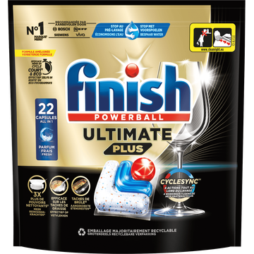 Finish Ultimate Plus All in One Regular Vaatwastabletten 22 Capsules