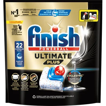Finish Ultimate Plus All in One Regular Vaatwastabletten 22 Capsules