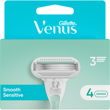 Gillette Venus Smooth Sensitive Voor Vrouwen, 4 Navulmesjes