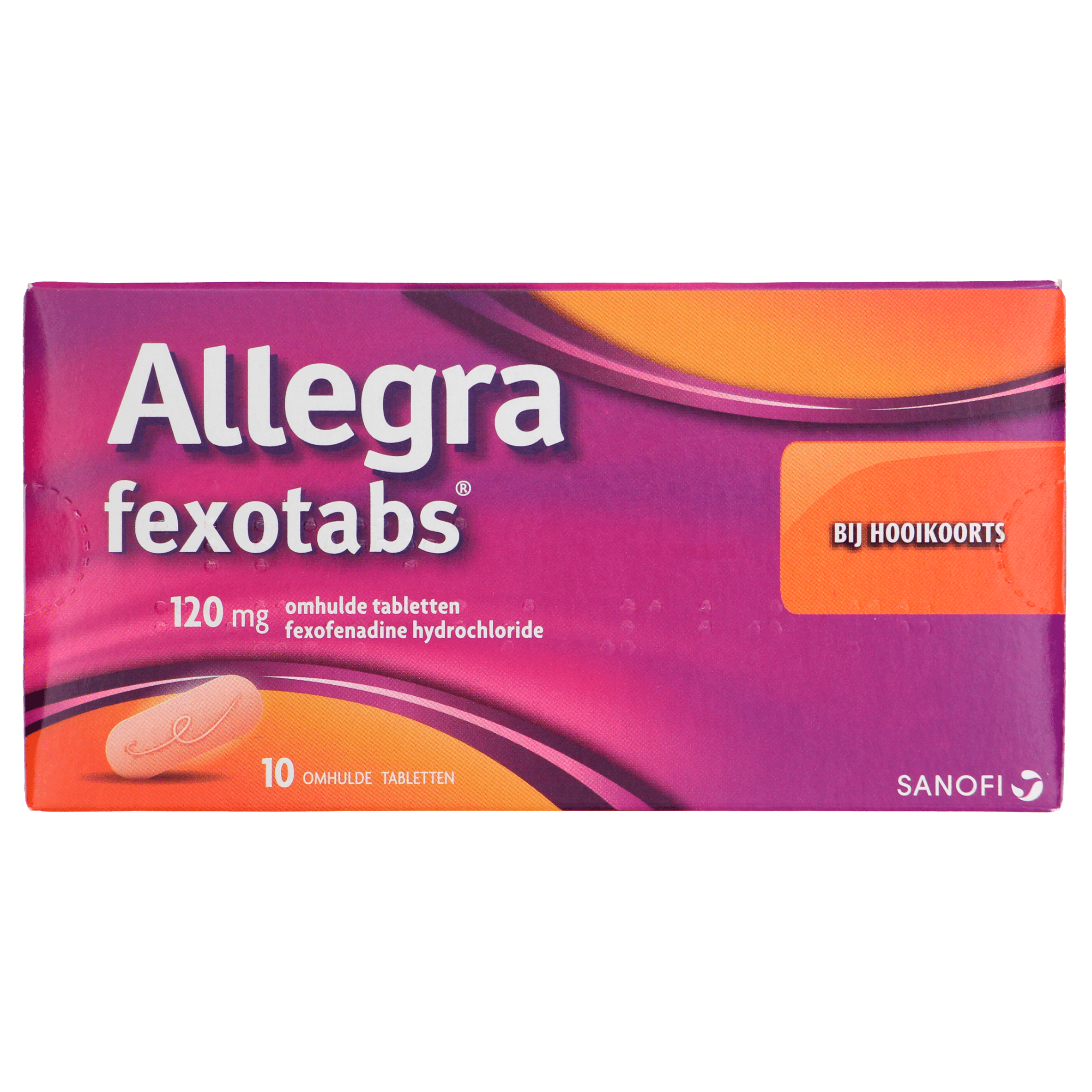 Allegra Fexotabs 120 mg omhulde tabletten, 10 stuks