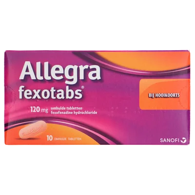 Allegra Fexotabs 120 mg omhulde tabletten, 10 stuks