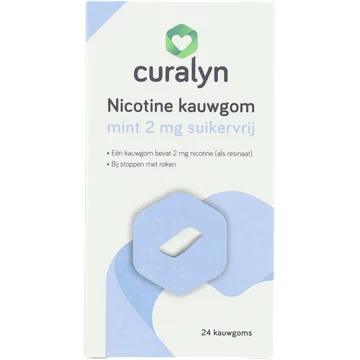Curalyn Nicotine Kauwgom 2mg 24 Stuks