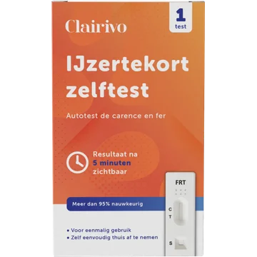 Clairivo Zelftest IJzertekort 1 Stuk