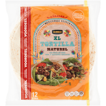 Jumbo XL Tortilla Naturel 12 Stuks
