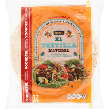 Jumbo XL Tortilla Naturel 12 Stuks