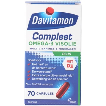Davitamon Compleet Omega-3 visolie capsules, 70 stuks
