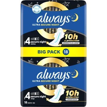 Always Ultra  Maandverbanden Secure Night (maat 4)
