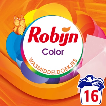 Robijn Classics Wasmiddeldoekjes Color 16 wasstrips