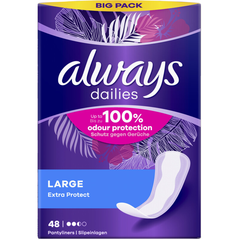 Always Daily Protect Long 0% parfum Inlegkruisjes