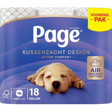 Page Kussenzacht Design Toiletpapier 18-rollen